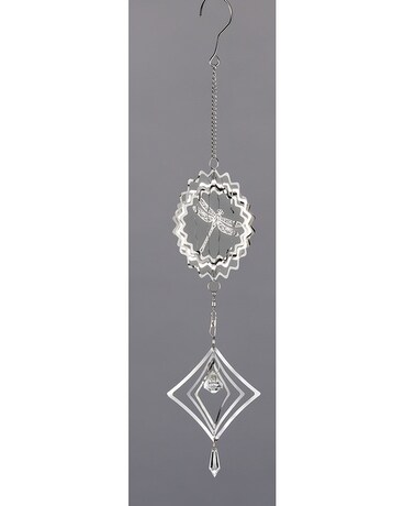 Stainless Steel 3D Spinner Suncatcher - Dragonfly Gifts