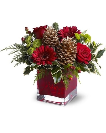 simple christmas flower arrangements