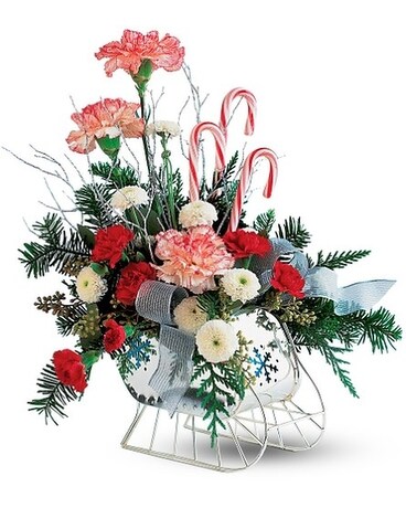 Teleflora's Sleigh Flower Arrangement