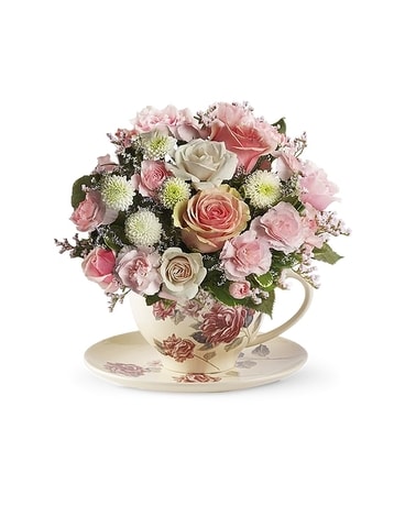 Victorian Teacup Flower Arrangement