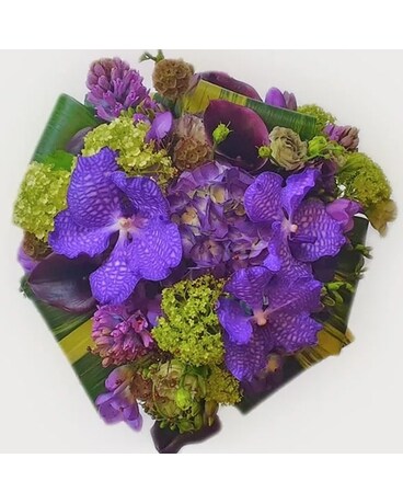Green & Purples Flower Arrangement