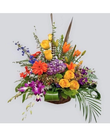 Tropical Rainbow Flower Arrangement