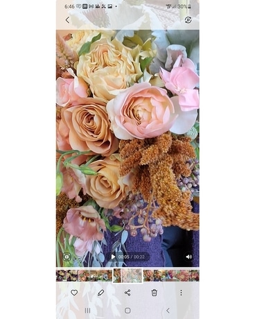 Classic Copper gold Pink Flower Arrangement