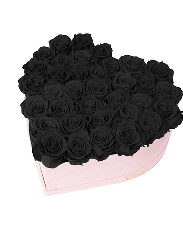 Black Heart Preserved Flower Arrangement