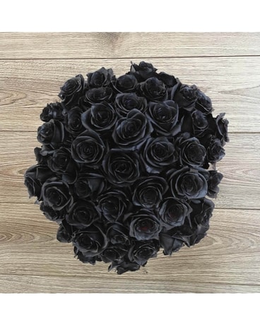 Black Roses Flower Arrangement