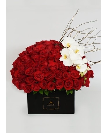 Red Rose Box Flower Arrangement