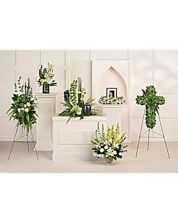 Teleflora's Tranquil Peace Collection Funeral Arrangement