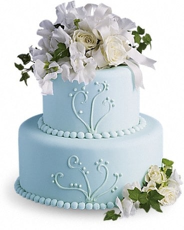 Sweet Pea and Roses Cake Decoration Flower Arrangement
