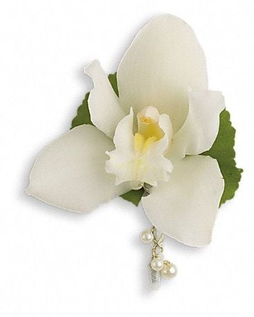 Shimmering Pearls Boutonniere Boutonniere