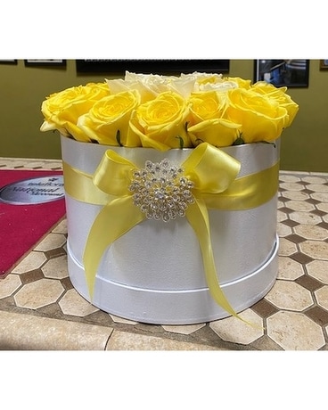 Yellow Roses Flower Arrangement
