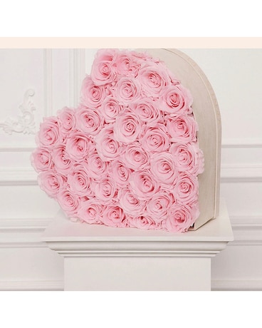 Heart of Rose Pink Flower Arrangement