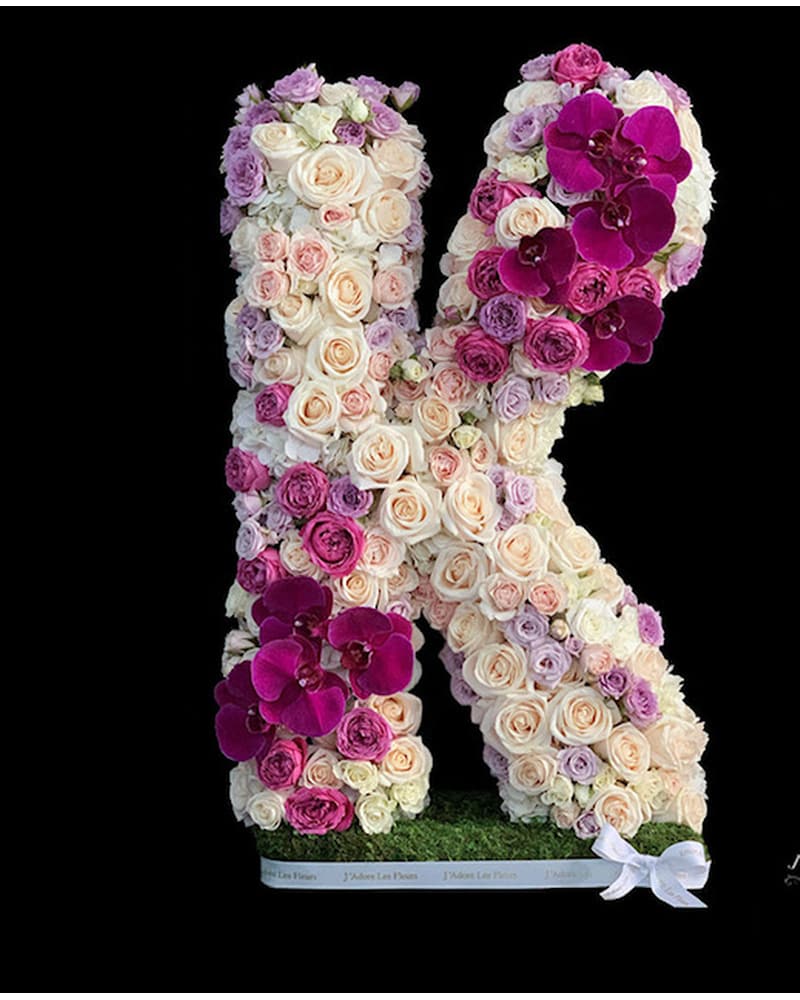 k.flower様　オーダー　5個 Letter K Flower in Woodland Hills CA - Florescencia