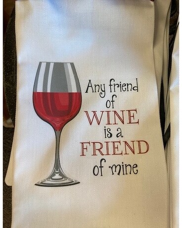 Any Friend of Mine Wine Bag Flower Arrangement