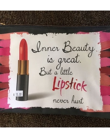Make-up Bag Flower Arrangement