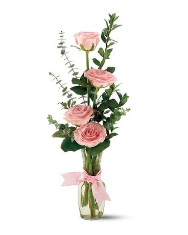 Teleflora's Rose Quartet Vase Flower Arrangement