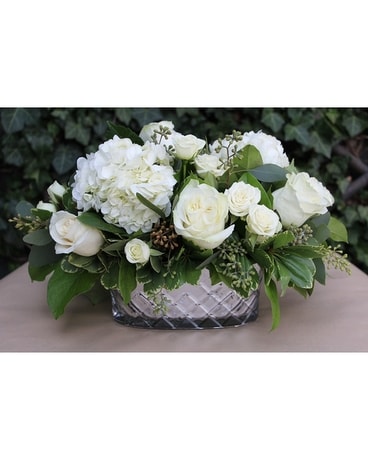 Silver Sophistication Flower Arrangement