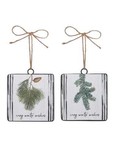 Winter Wishes Disc Ornament Flower Arrangement