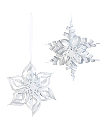 Snowflake Ornament 8 Inch Flower Arrangement