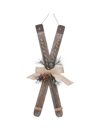 Ski Ornament Flower Arrangement