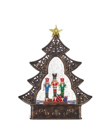 Nutcracker Musical Lighted Water Tree Flower Arrangement