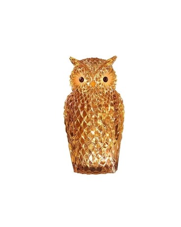 Diamond Cut Amber Owl Flower Arrangement
