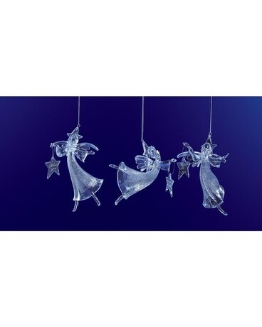 Glitter Angel Ornament Flower Arrangement