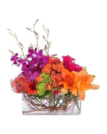 Powerfully Prismatic Flower Arrangement