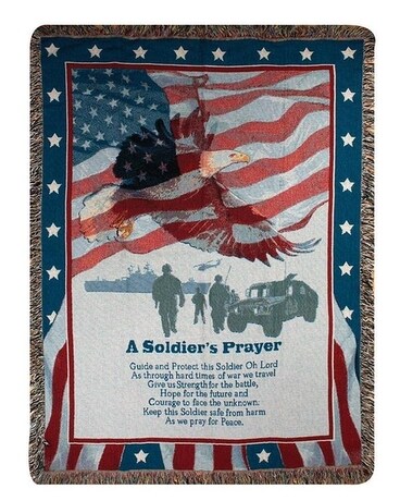 Soldier Prayer Tapestry Sympathy Arrangement