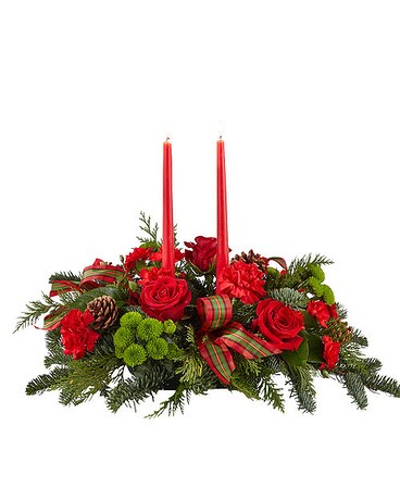 By The Candlelight Centerpiece Flower Arrangement