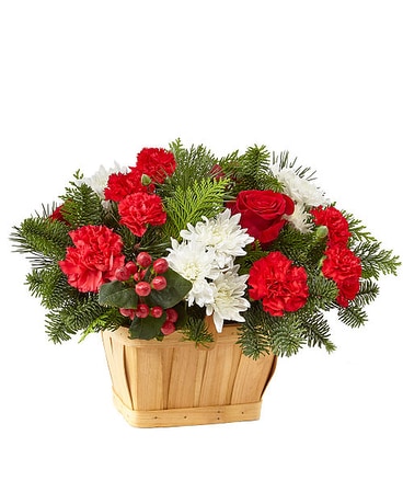 Good Tidings Floral Basket Flower Arrangement