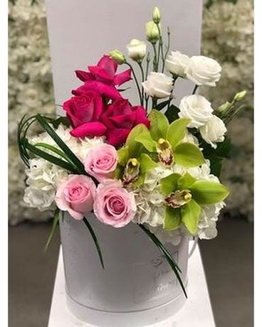 Touch of pink Signature box Flower Arrangement