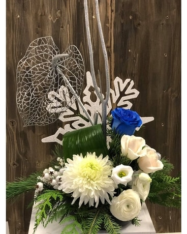 HOLIDAYS IN BLUE Flower Arrangement