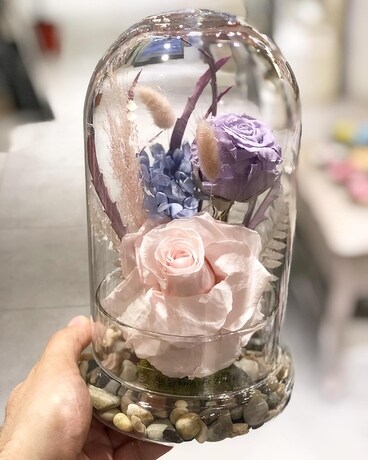 GLASS DOME Flower Arrangement