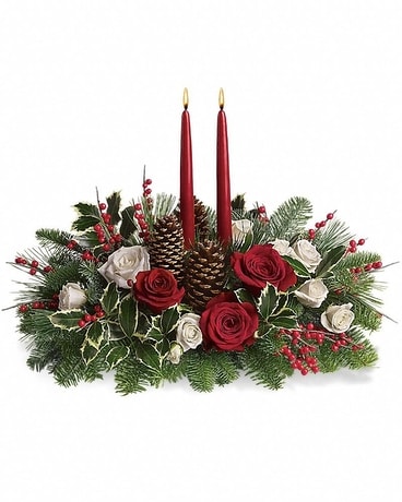 Designer's Choice Christmas Centerpiece Flower Arrangement