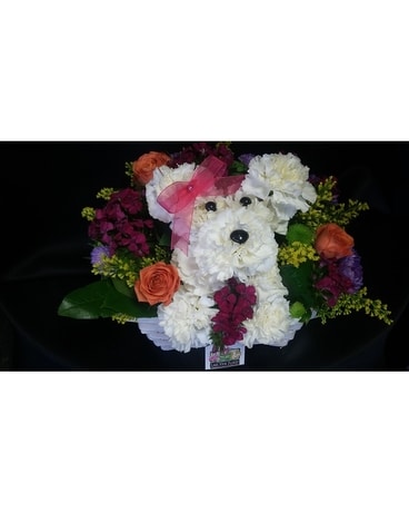 Puppy Girl Flower Arrangement