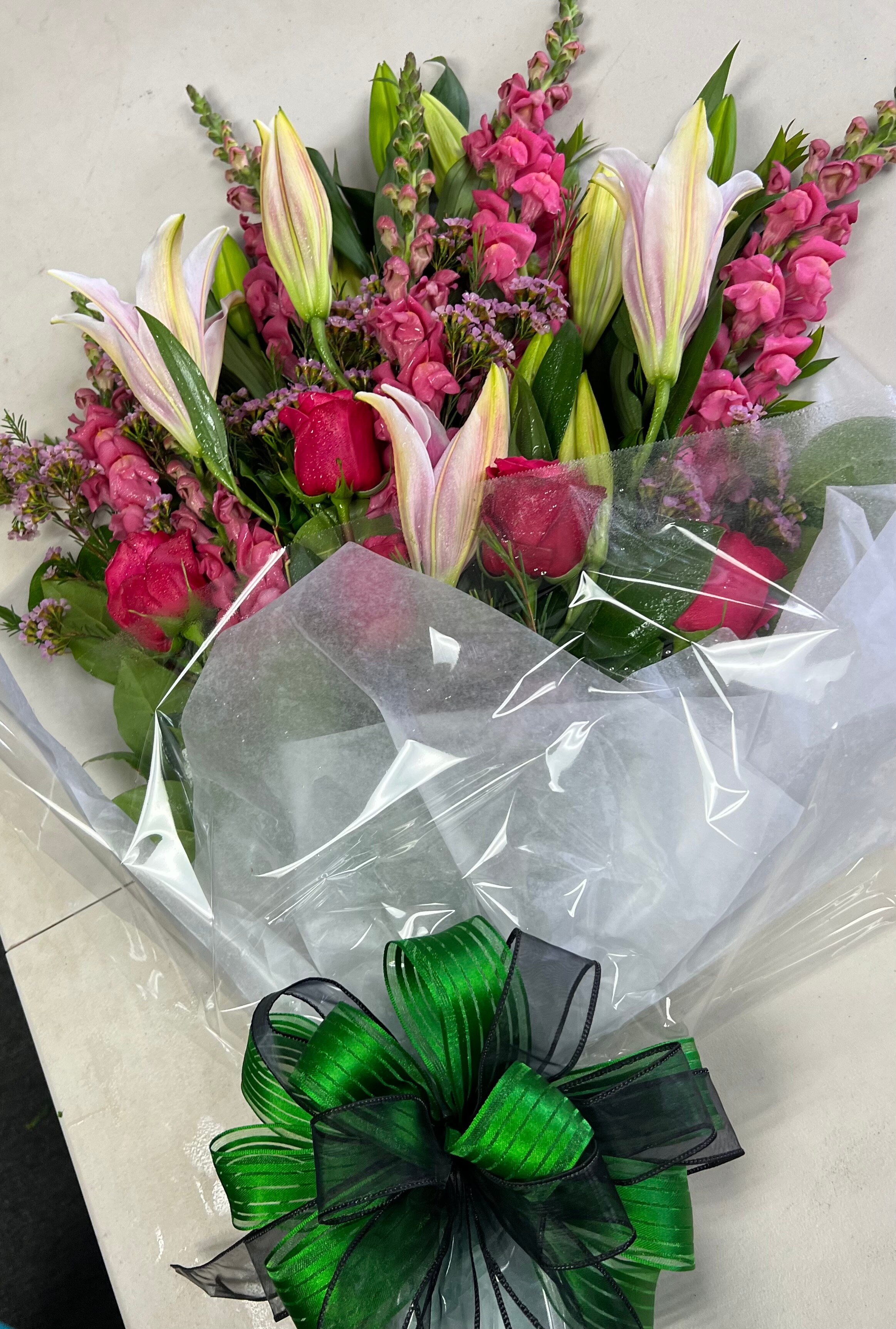 Wrapped Bouquet Flower Arrangement