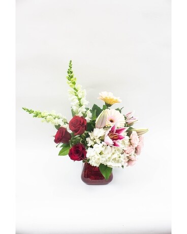 Heart on Fire Flower Arrangement