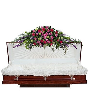 Forever Cherished Full Casket Spray Flower Arrangement