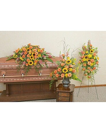Heaven's Sunset Trio Flower Arrangement