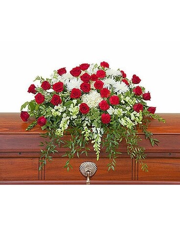 Enduring Strength Casket Spray Flower Arrangement