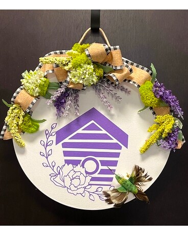 Wood Wall Decor' Dried Flowers