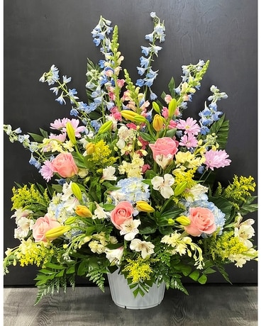 Memorial Basket Flower Arrangement