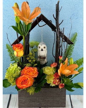 Owl House Flower Arrangement