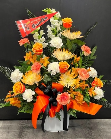 Orioles Tribute Flower Arrangement