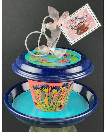 Hand-Made & Painted Medium Corn Flower Bird Feeder Gifts