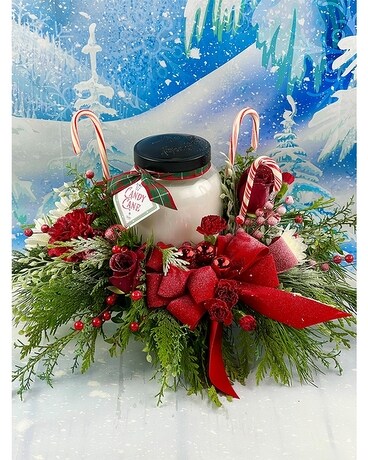 Candy Cane Crush Flower Arrangement
