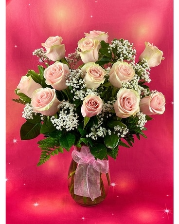 Premium PINK Long Stem Roses Galore! Flower Arrangement