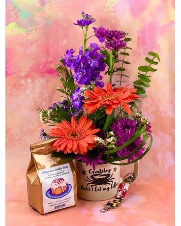 Crabby Until I Get My Coffee Flower Arrangement