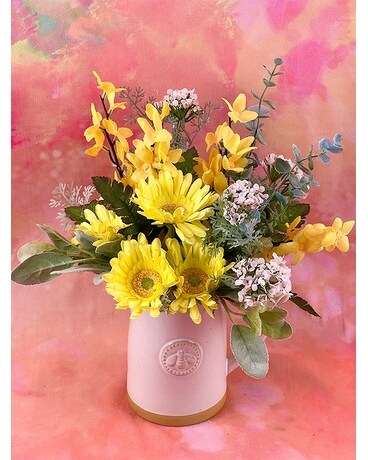 Silk Spring Sunshine Flower Arrangement
