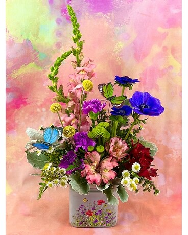 Butterfly Garden Flower Arrangement